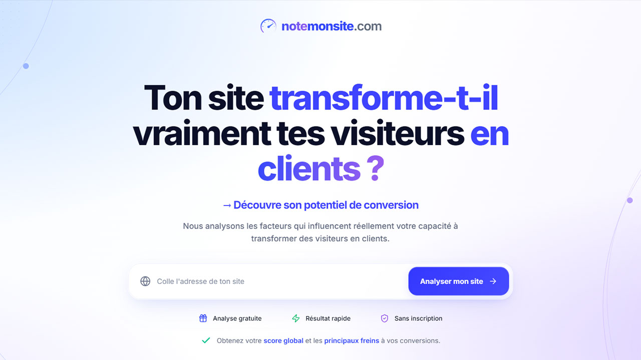Présentation de NoteMonSite